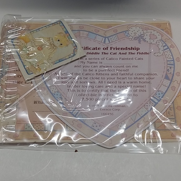 1995 Calico Kittens Hey Diddle Diddle the Cat and the Fiddle Figurine 166456 - Picture 6 of 6